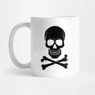 Skull and bones silhouette Mug